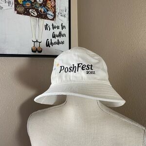 Poshfest ‘22 white bucket hat